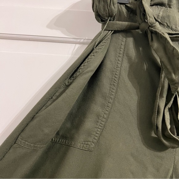 Cargo Palazzo Pants with Tie Waist - Picture 3 of 4